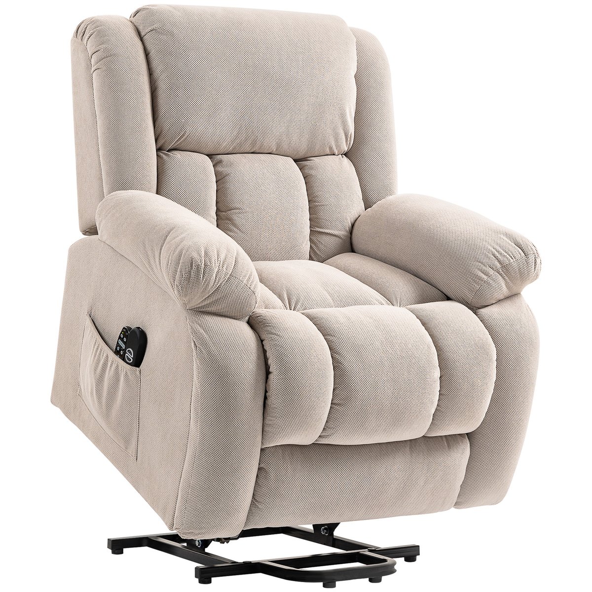 Fauteuil releveur multifonctionnel Velours beige, HOMCOM
