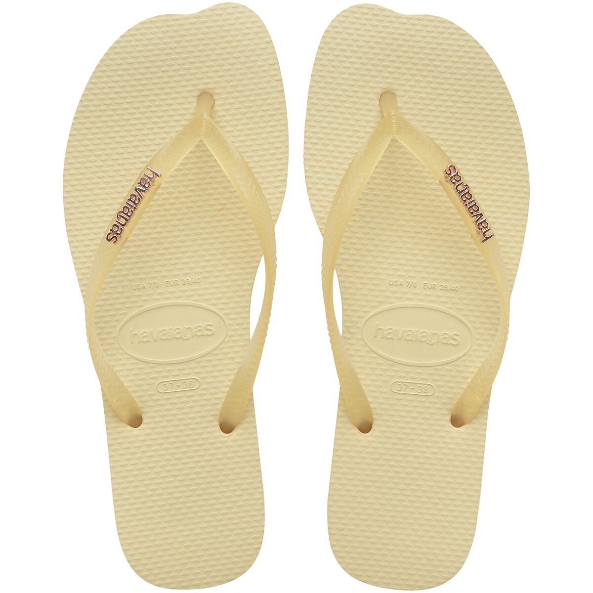 Tongs HAV SLIM SPLIT beige, HAVAIANAS