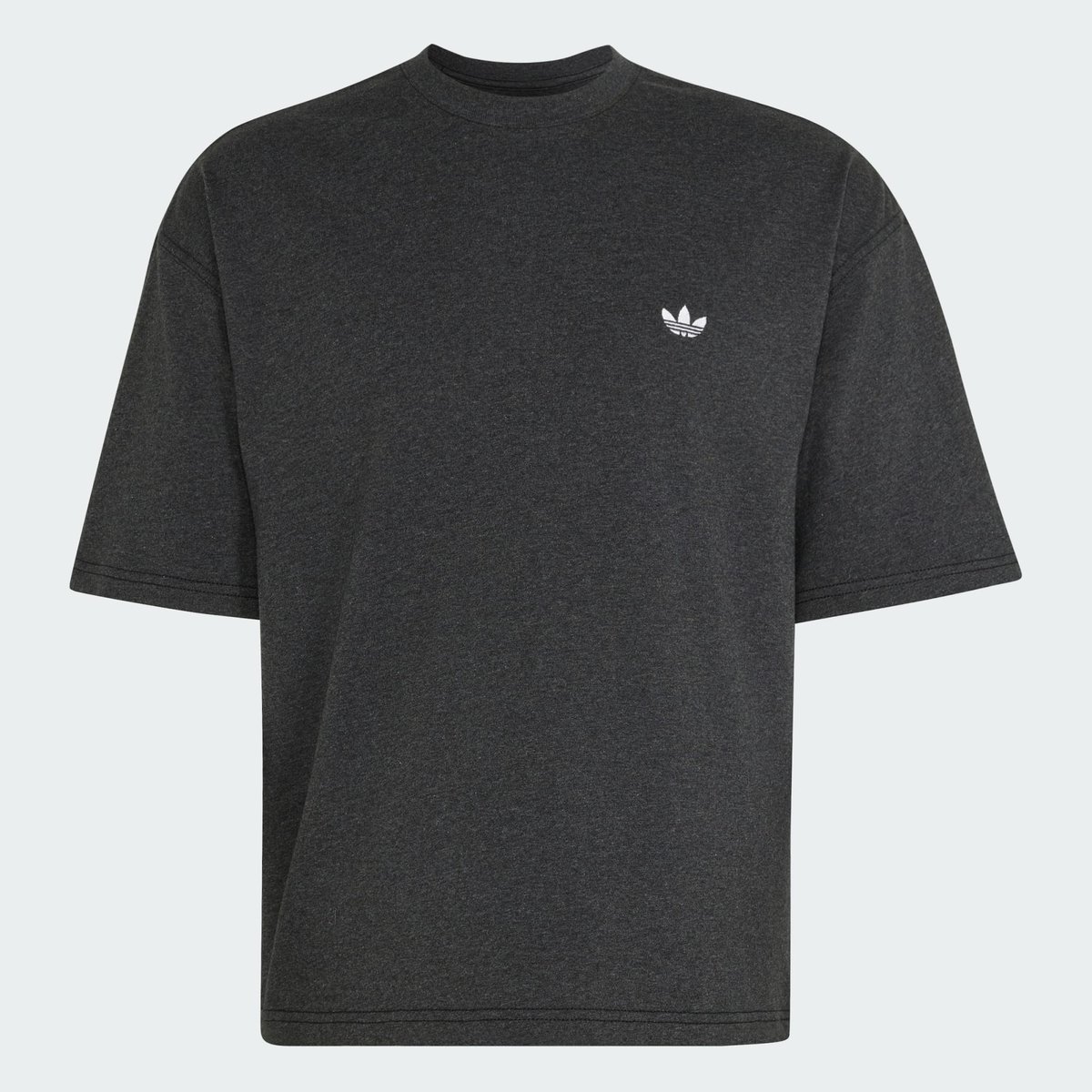 T-Shirt Cropped Chiné Trèfle Essentials Large T-Shirt Cropped Chiné Trèfle Essentials Large dark grey heather, adidas Originals
