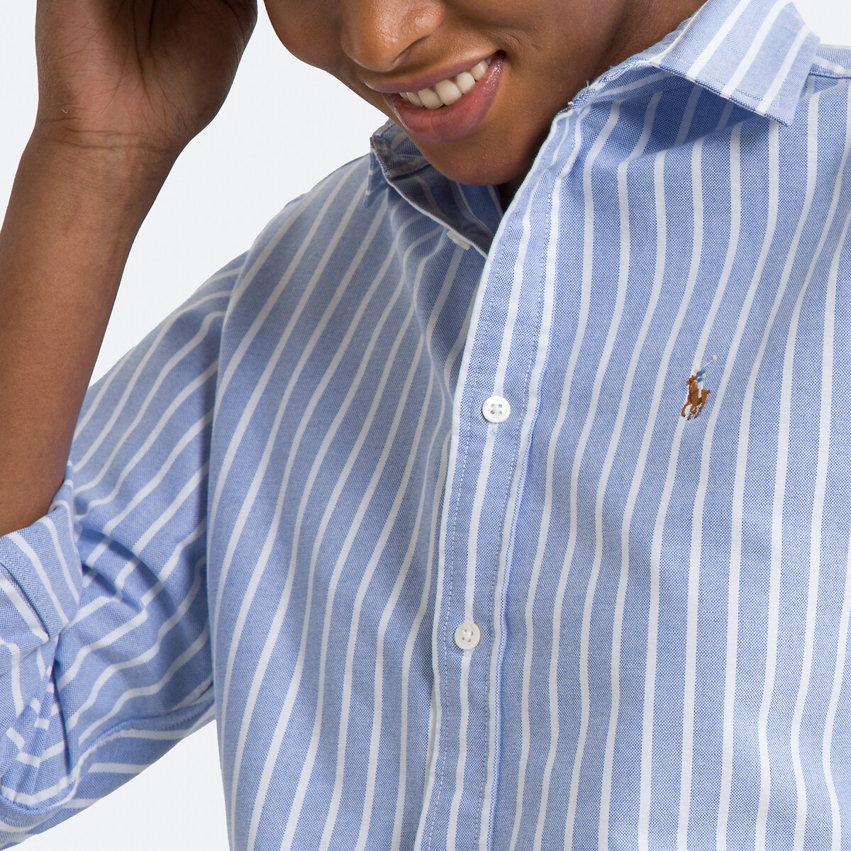 Striped Long Sleeve Shirt blue striped/white, POLO RALPH LAUREN