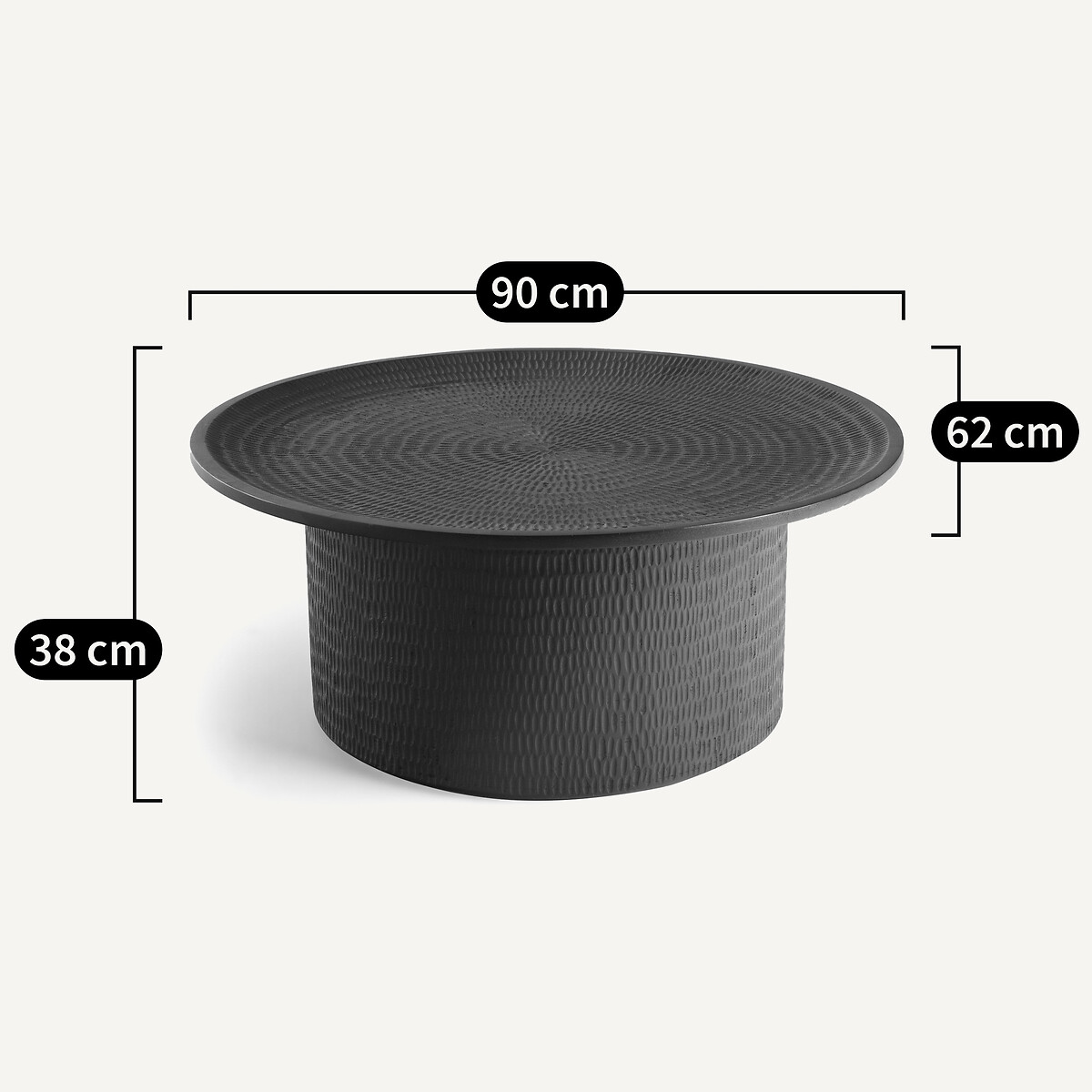 Oreus Solid Mango Coffee Table black, AM.PM
