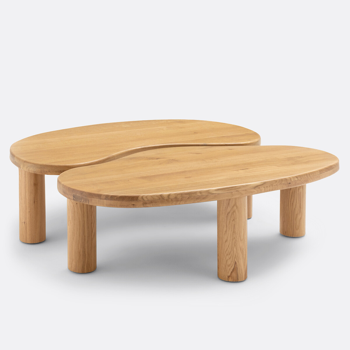 Mesa de centro orgánica, roble macizo, longitud 120 cm, RODI roble, LA REDOUTE INTERIEURS
