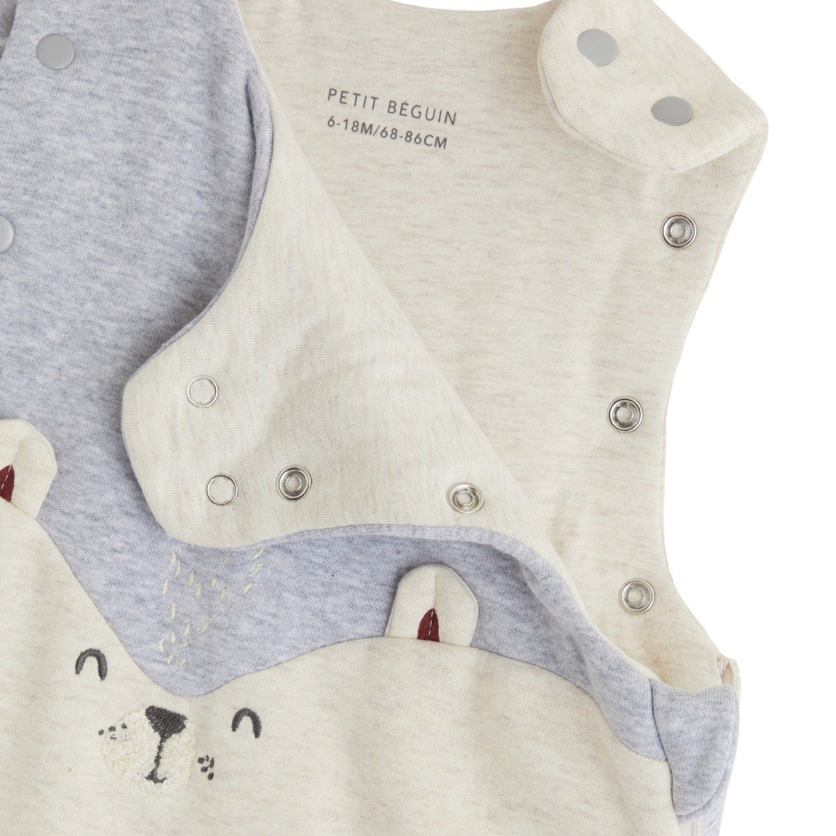Gigoteuse d'hiver avec manches amovibles Pistache beige, PETIT BEGUIN