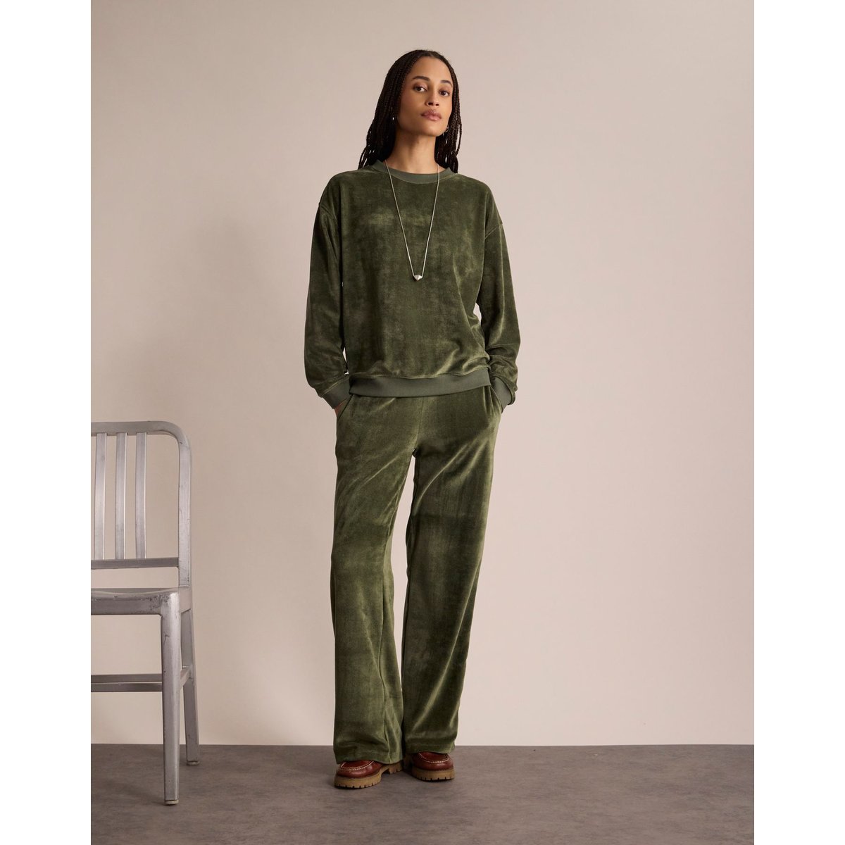 Sweatshirt Nath Ines de la Fressange Paris khaki, INES DE LA FRESSANGE PARIS
