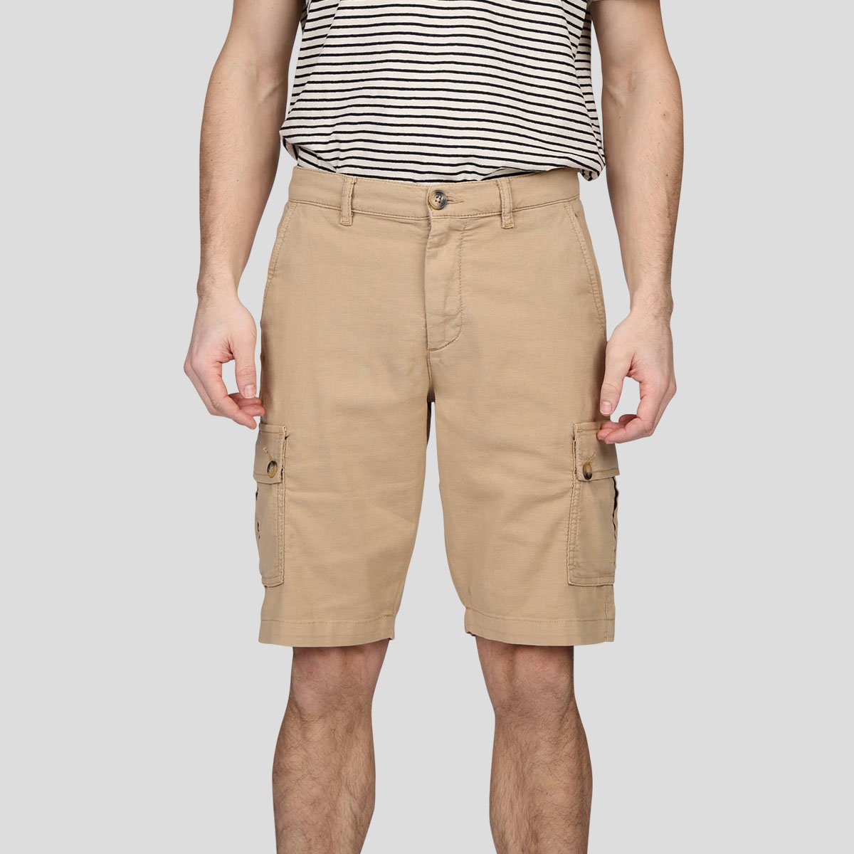 Bermuda cargo beige, MISE AU GREEN