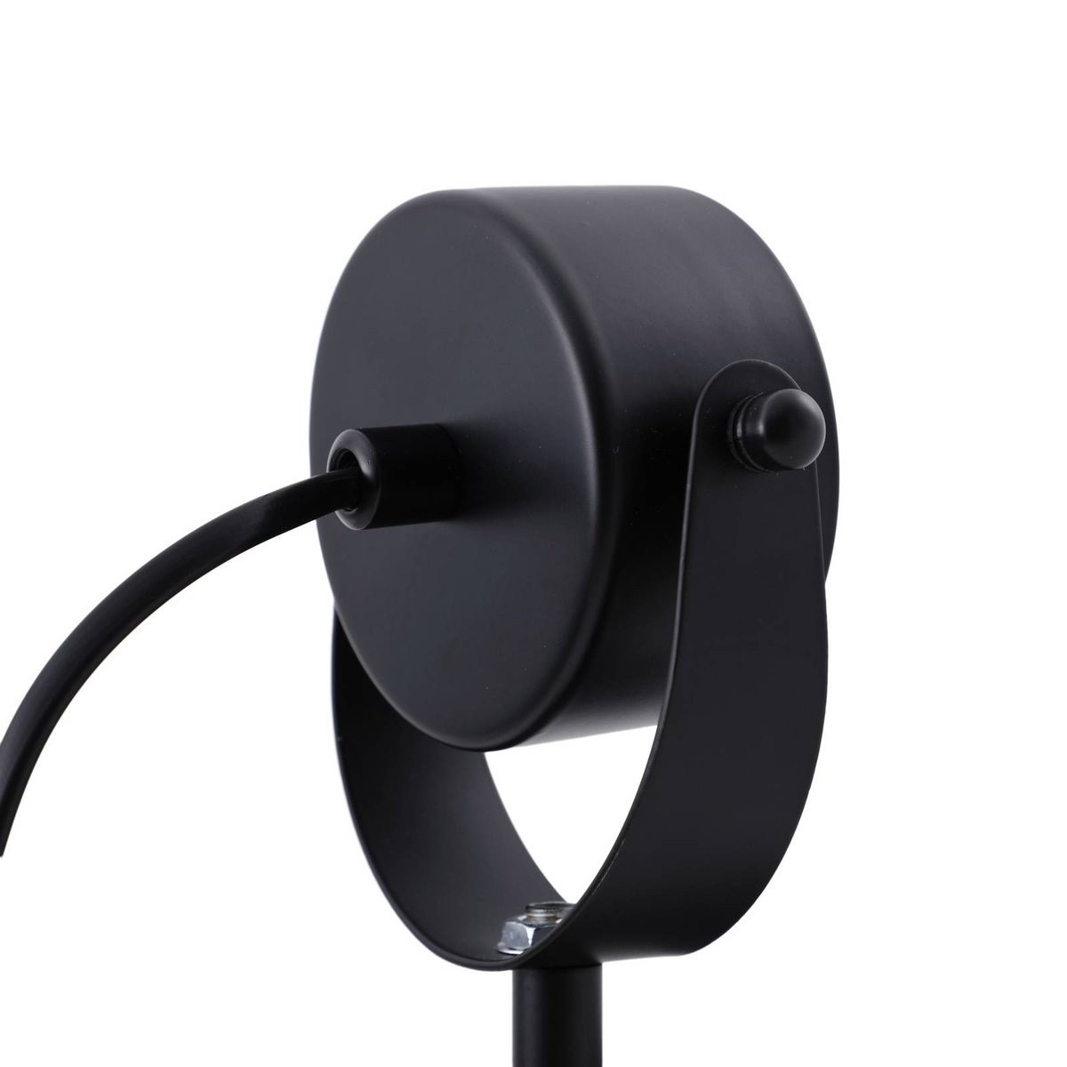 Lampe à pince en métal moderne, Jyla noir mat, LINDBY
