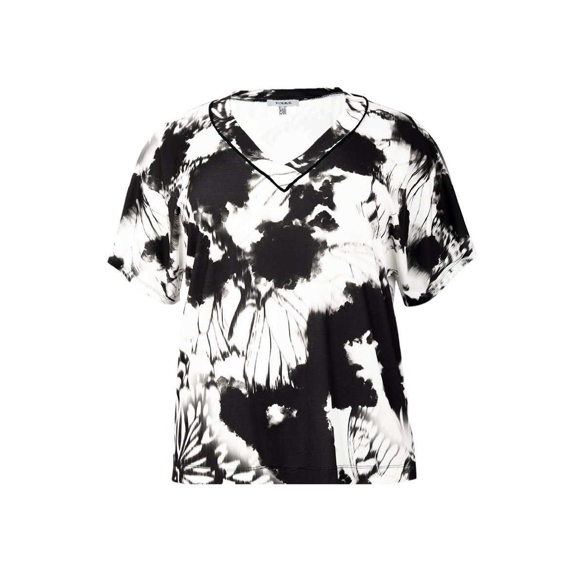 T-shirt v-cou noir, YOEK