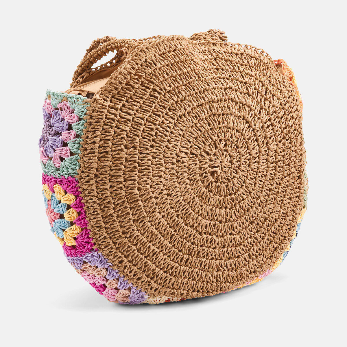 Sac panier porté épaule, Killie beige/multicolore, PIECES