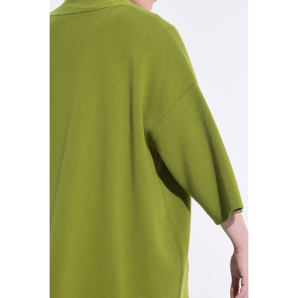Cardigan oversize, coupe ouverte vert gazon, ULLA POPKEN