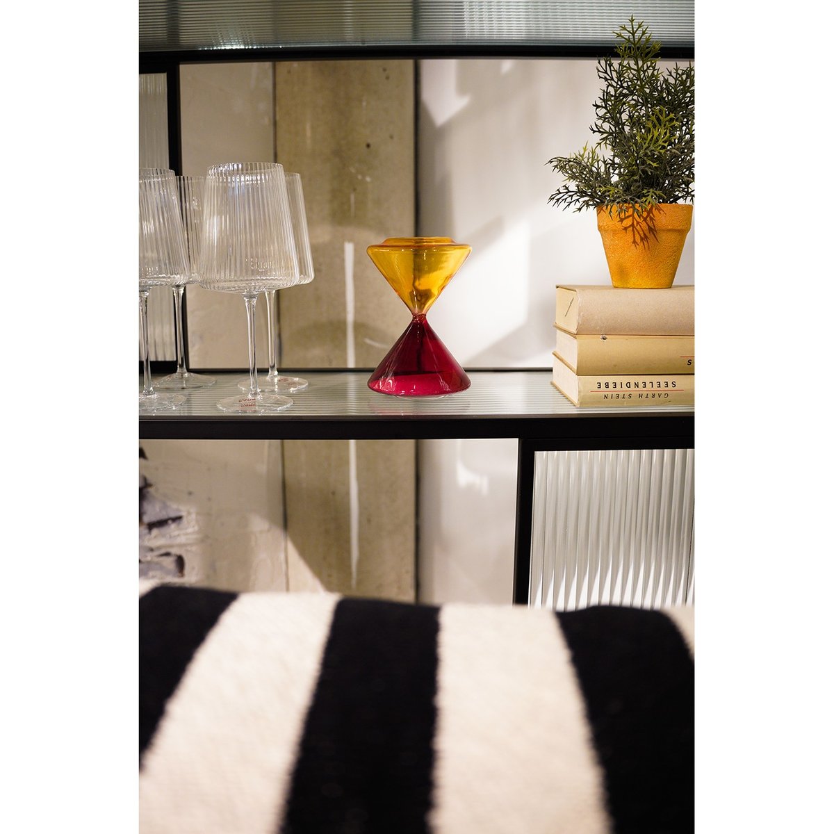 Lot de 6 verres à vin, RIFFLE transparent, KARE DESIGN