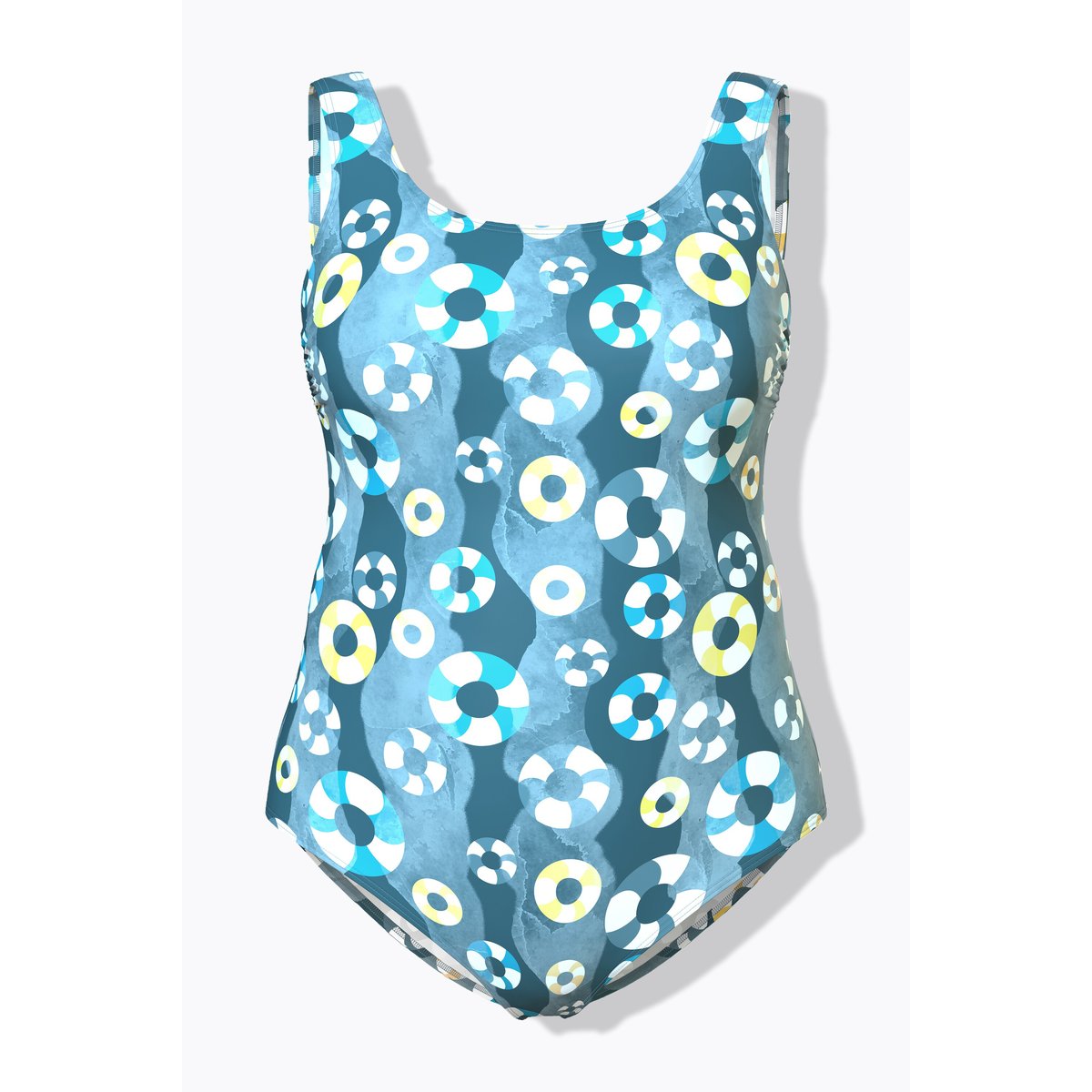 Maillot de bain sans bonnets souples. bleu, ULLA POPKEN