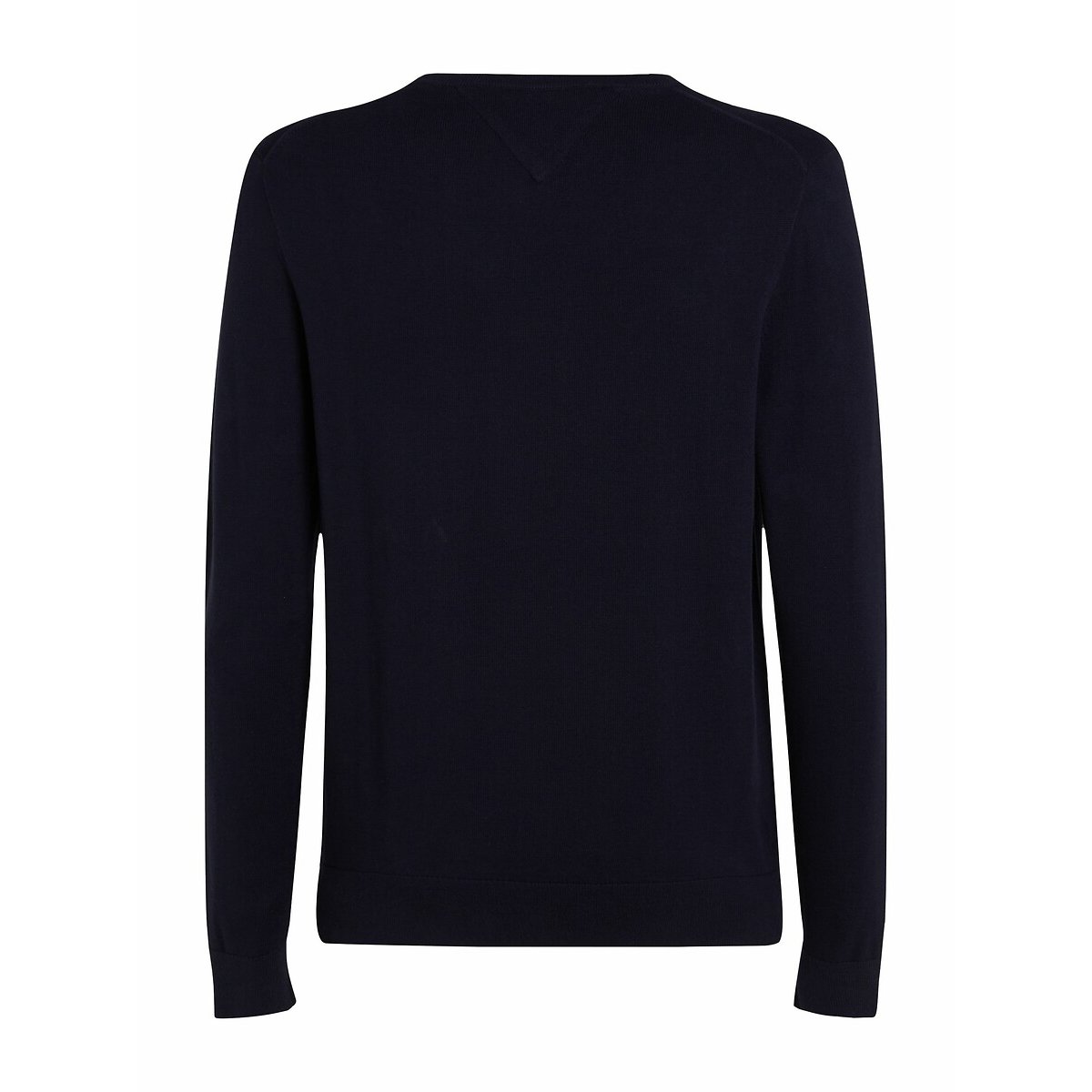 Pull col rond en coton bleu foncé, TOMMY HILFIGER