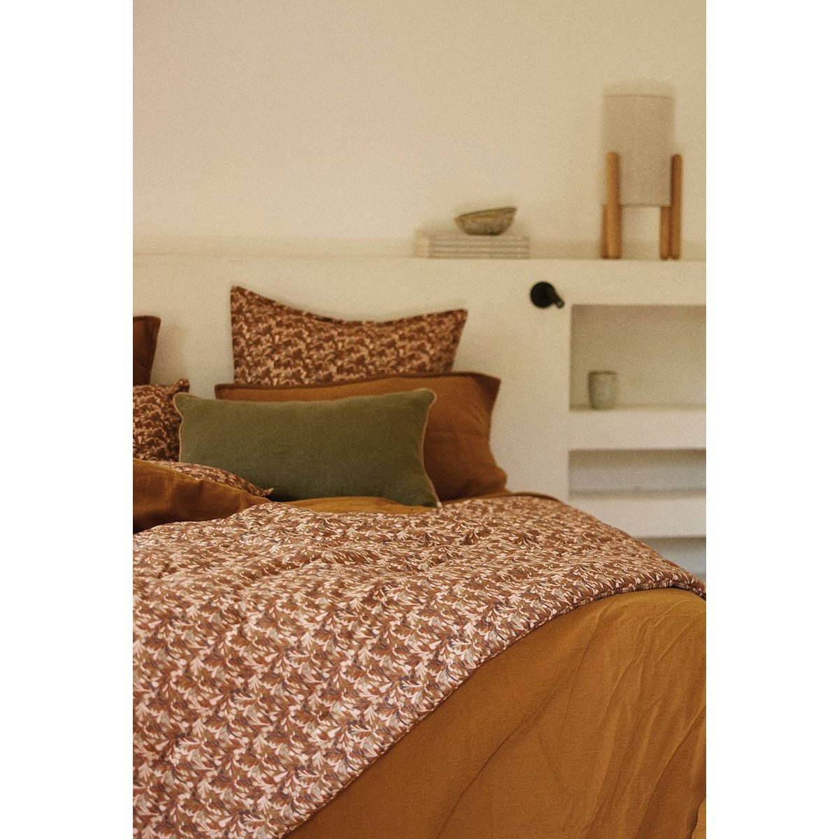 Housse de coussin en lin, Salvador vert kaki, GABRIELLE PARIS