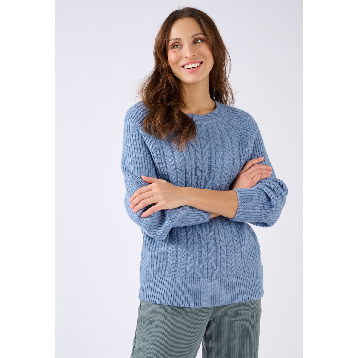 Pull torsadé Thermolactyl bleu, DAMART