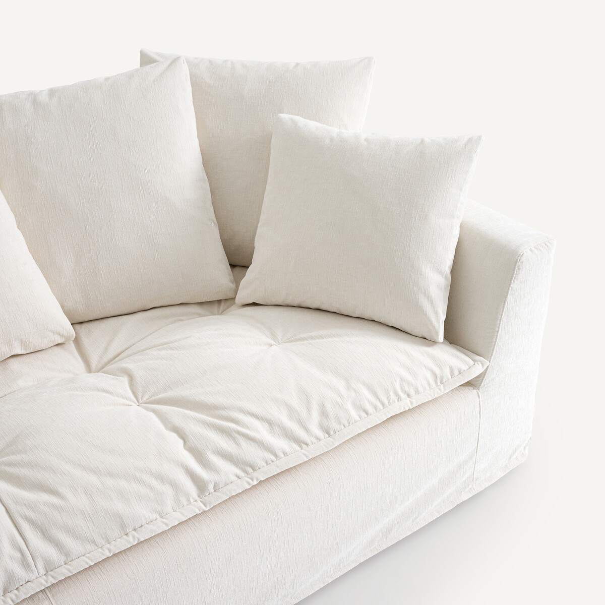 Chenille fluwelen bank, Otavia wit, AM.PM