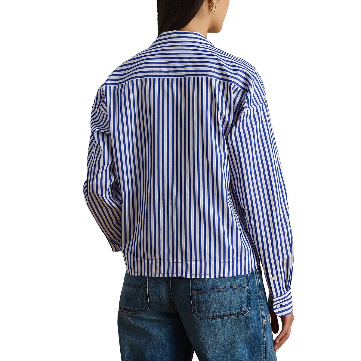 Gestreepte blouse met lange mouwen gestreept blauw/wit , LAUREN RALPH LAUREN