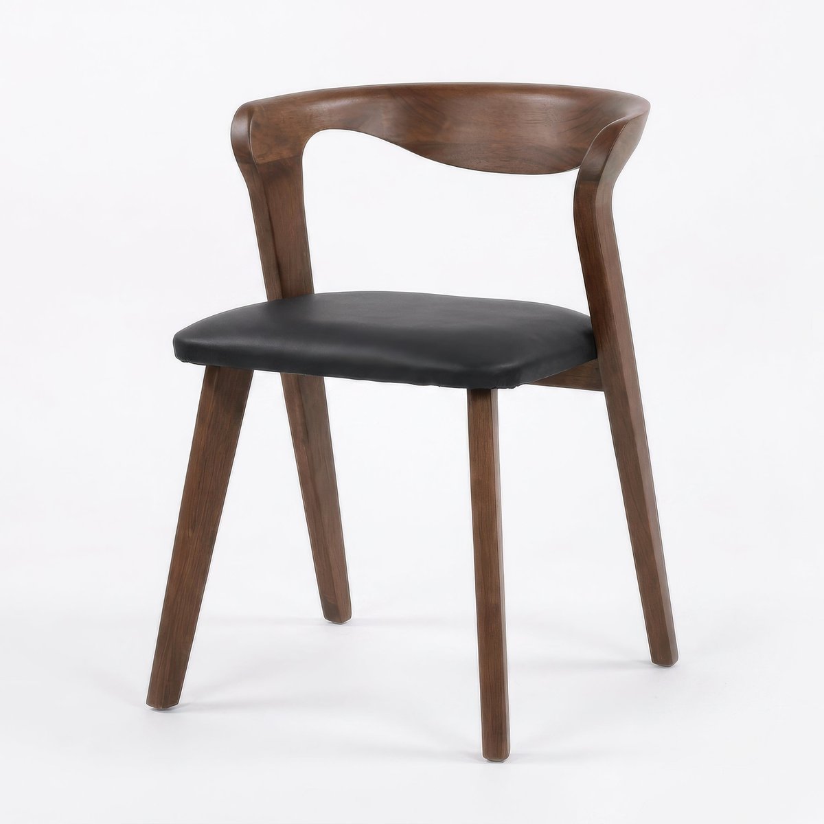 Chaise en cuir synthétique - VEGA marron, MAISON PAVANE