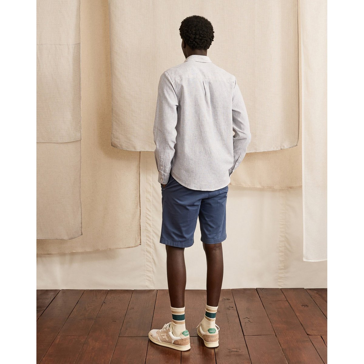 Short chino SAULIEU bleu marine, FAGUO