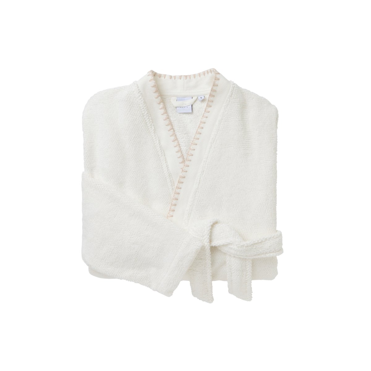 Peignoir col kimono coton OPALYS ivoire, CARRE BLANC