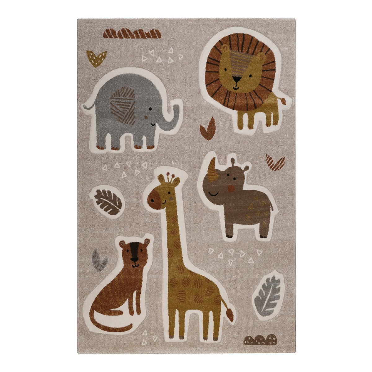 Tapis enfant motif savanne , Nala & Friends sable beige, SMART KIDS