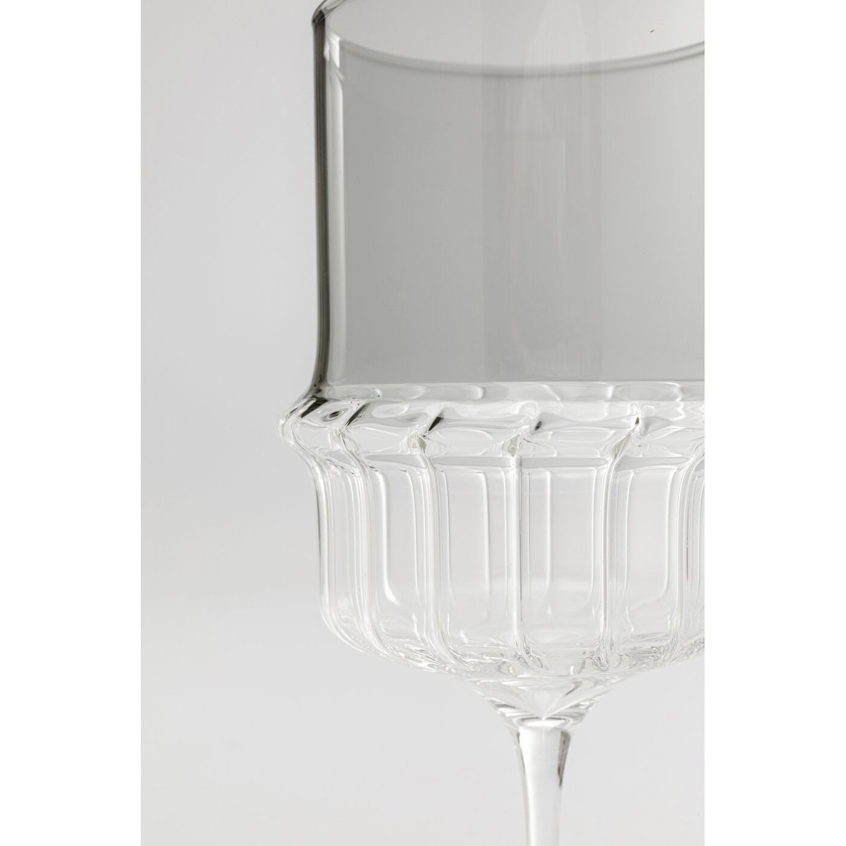 Lot de 4 verres à vin, NOELLE gris, KARE DESIGN