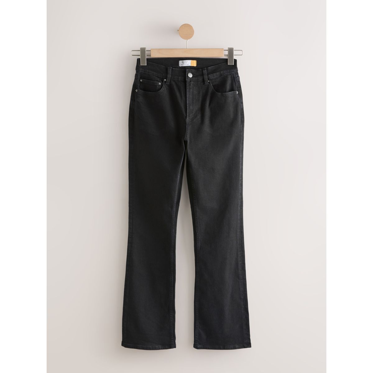 Jean bootcut stretch à taille mi-haute noir, NEXT
