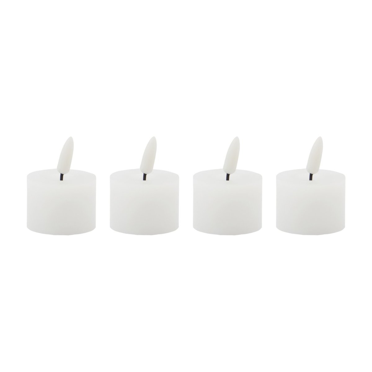 Bougies LED lot de 4 blanc, HOUSE DOCTOR