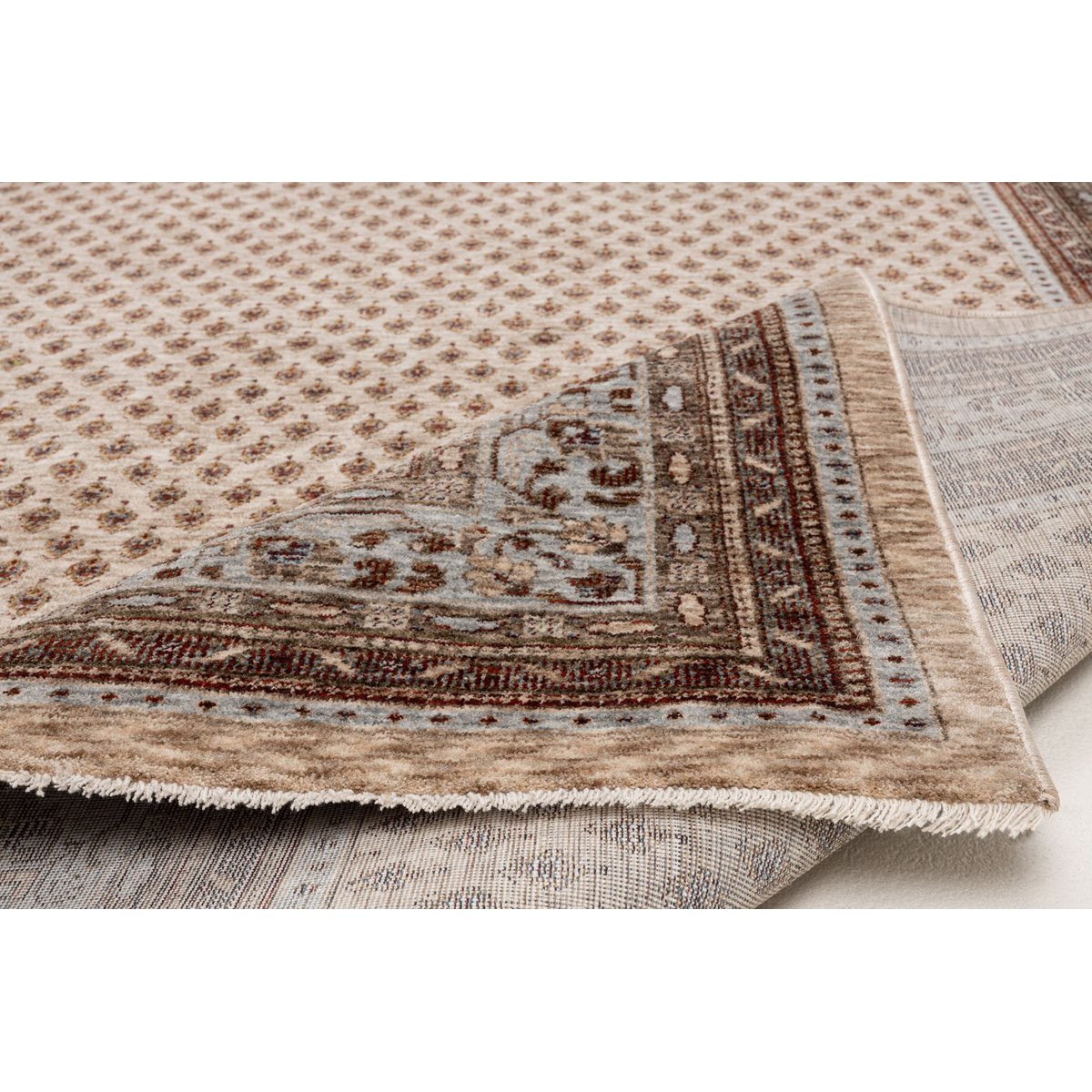 Tapis salon tissé avec bordure - BEATRICE beige multi, THEKO