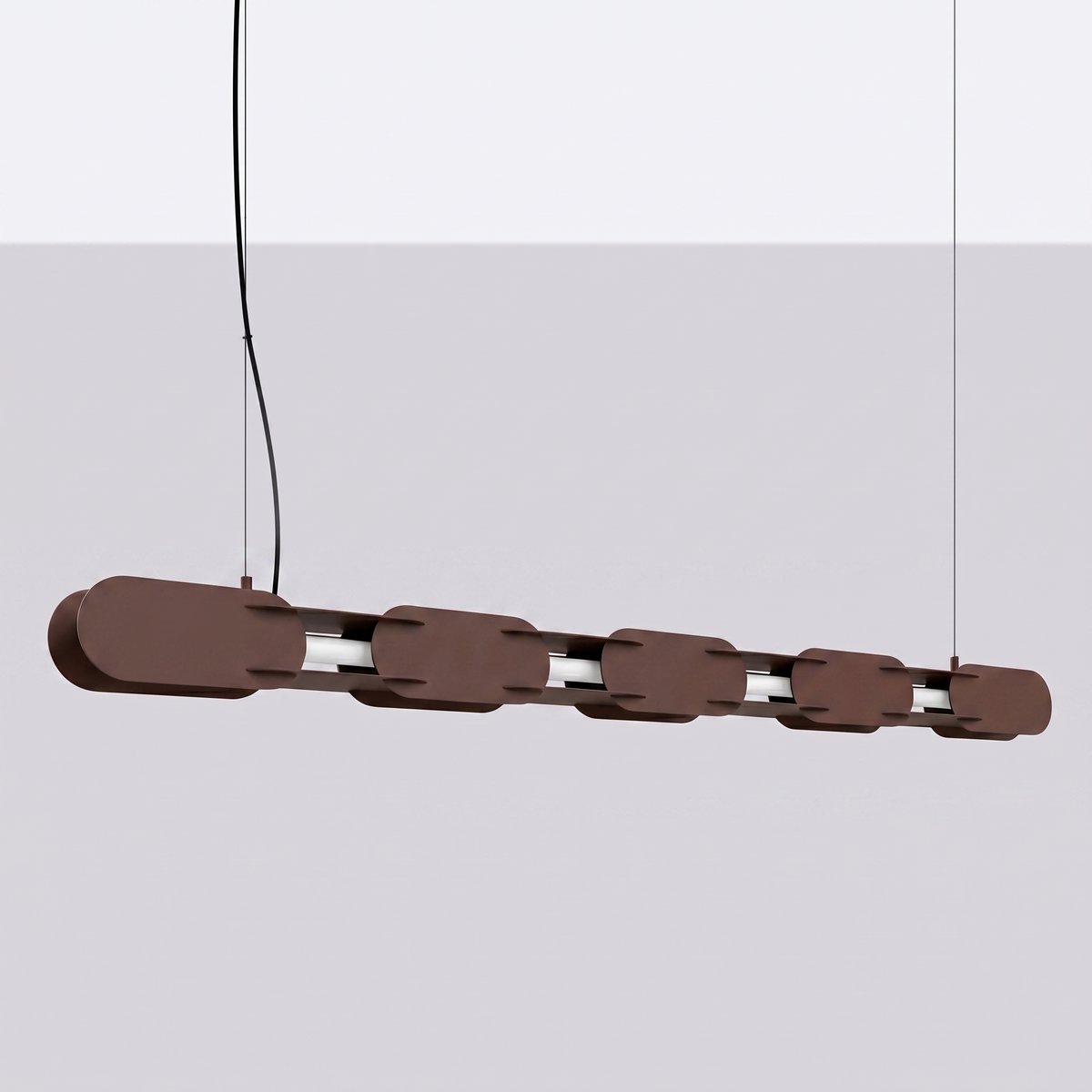 Suspension Acier Marron LED 1 Chain marron, EDEN