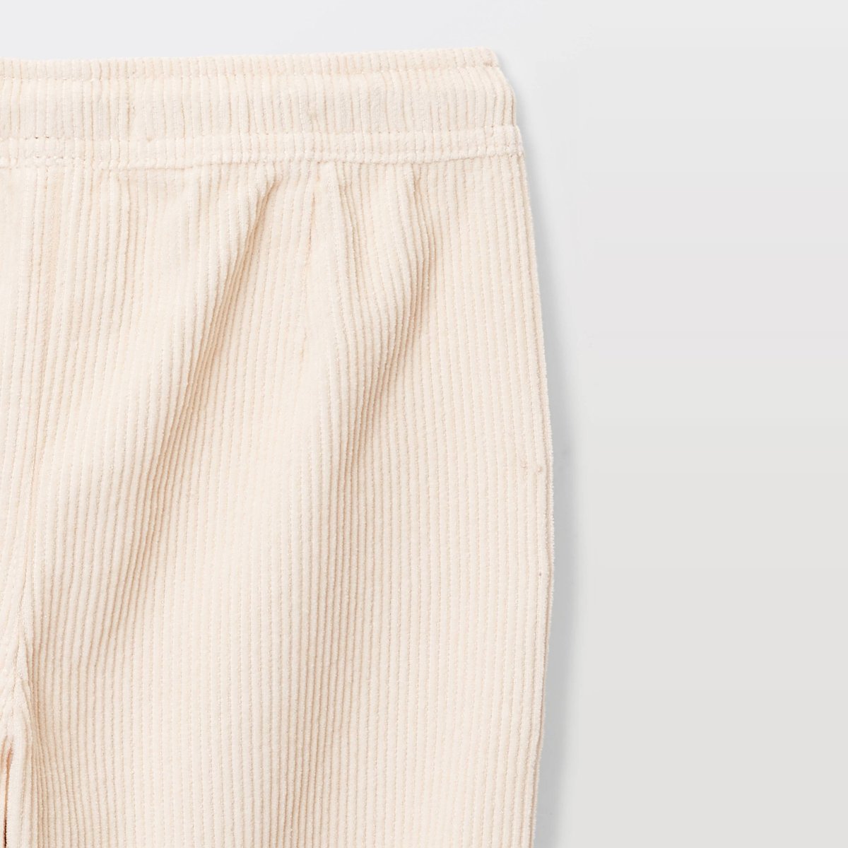 Pantalon taille élastiquée uni contient du coton naturel, MONOPRIX