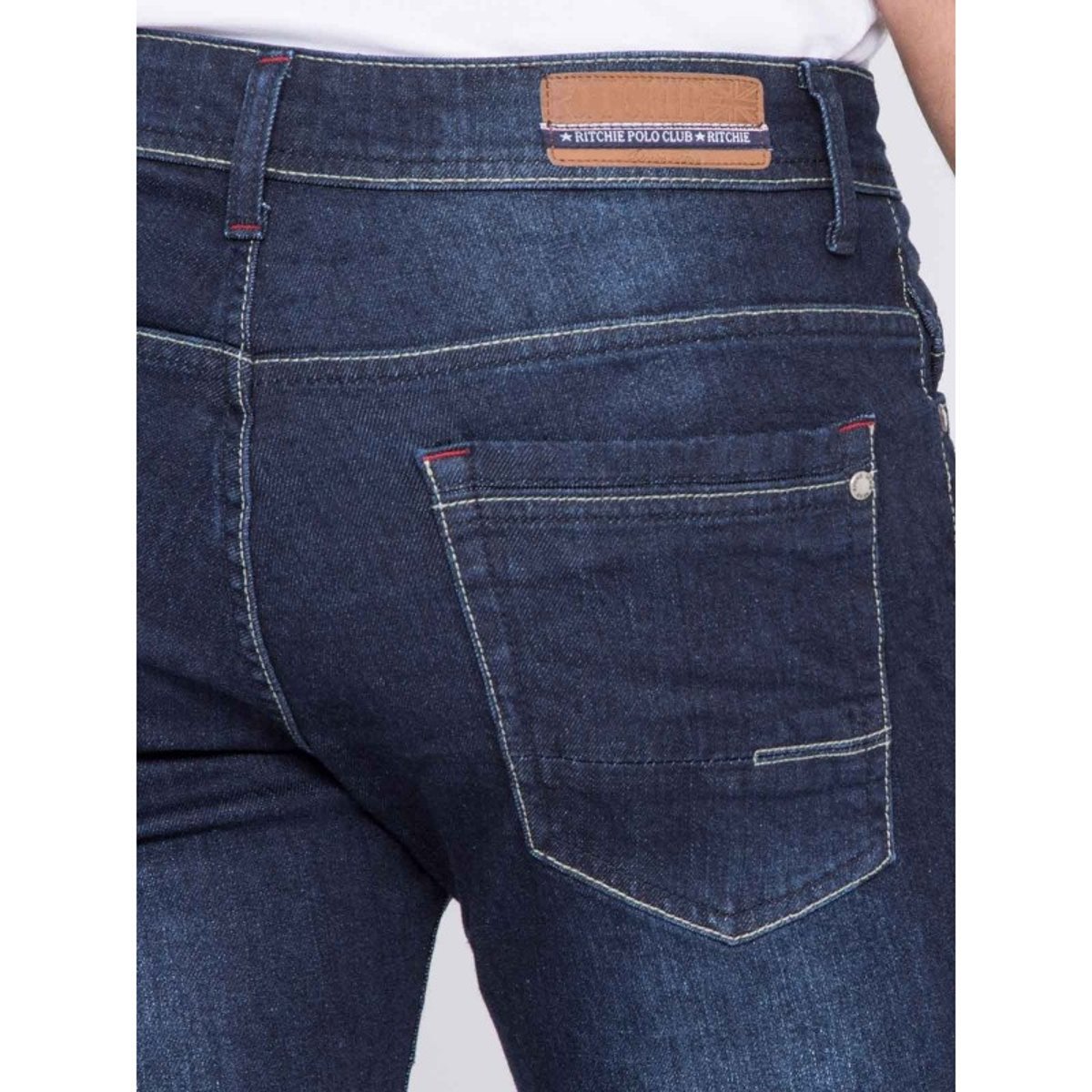 Jean Coupe Slim Snow bleu foncé, RITCHIE