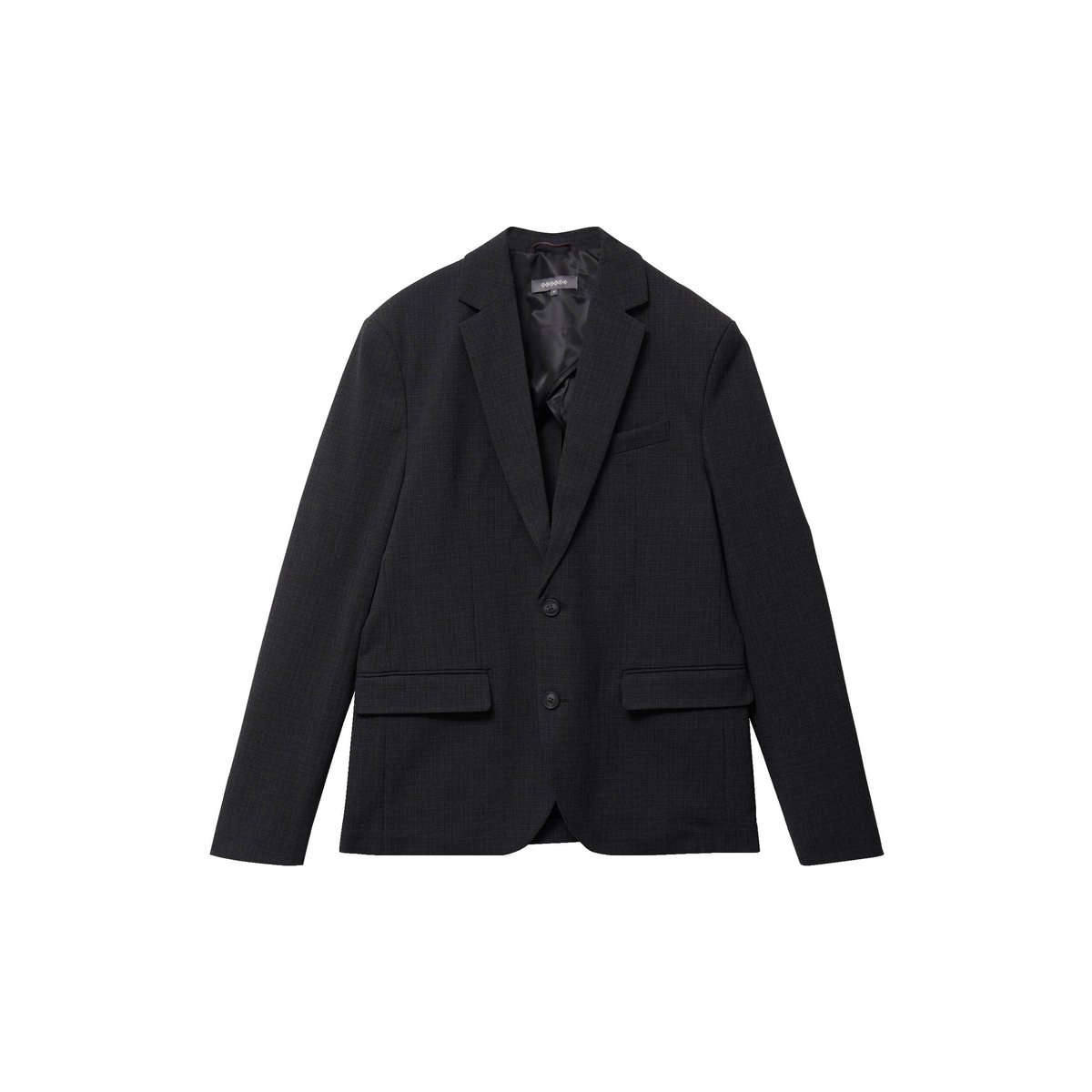 Blazer cintré court col tailleur noir, BONOBO