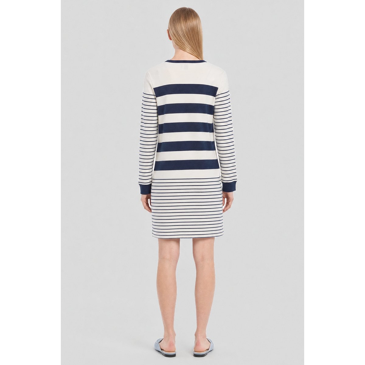 Chemise de nuit rayée - coton nature/seal, ARMOR-LUX