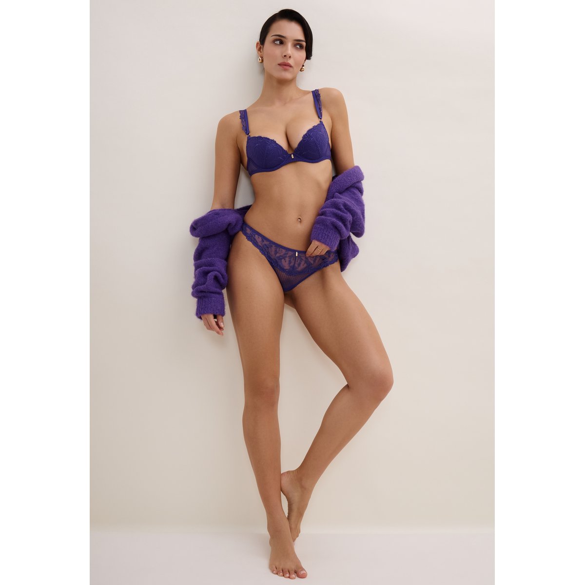 Soutien gorge Push up coques Hidden Treasure violet, AUBADE