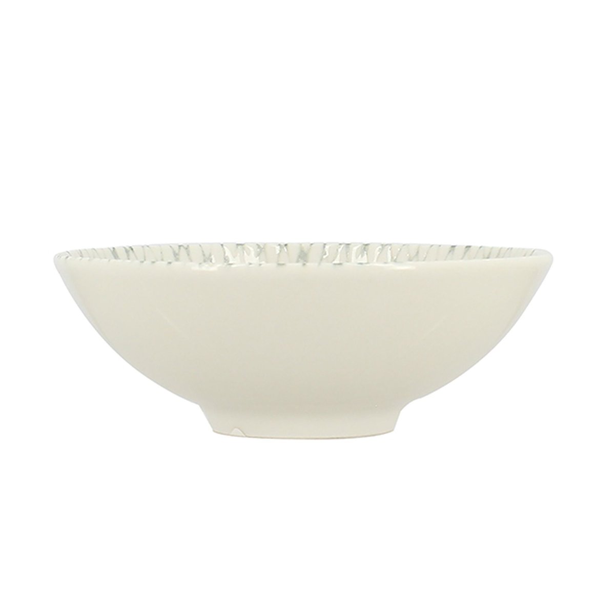 Lot de 6 coupelles en porcelaine 15cm, JASMIN blanc-gris, NOVASTYL