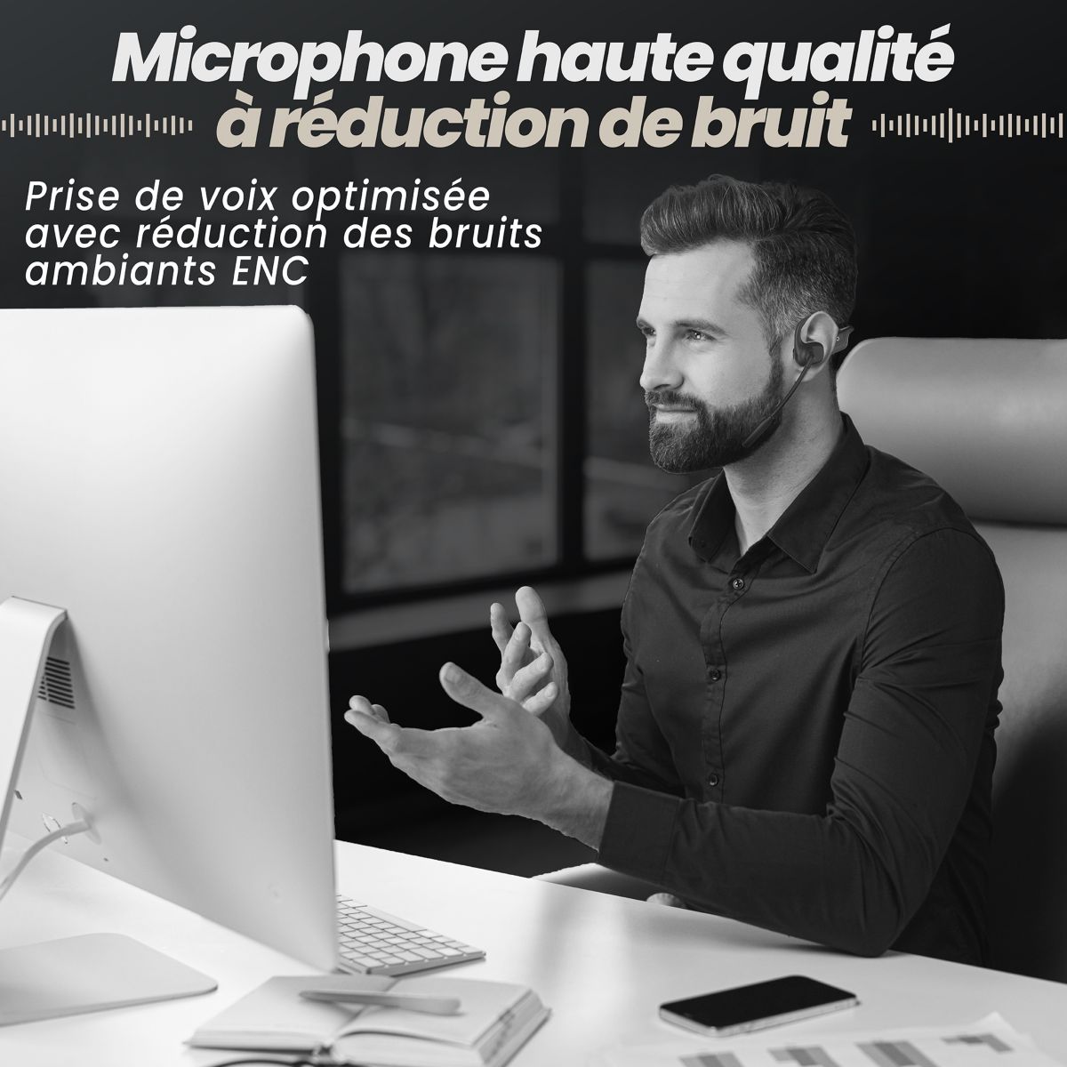 Micro-casque ACTIVAIR Air Conduction couleur unique, TNB