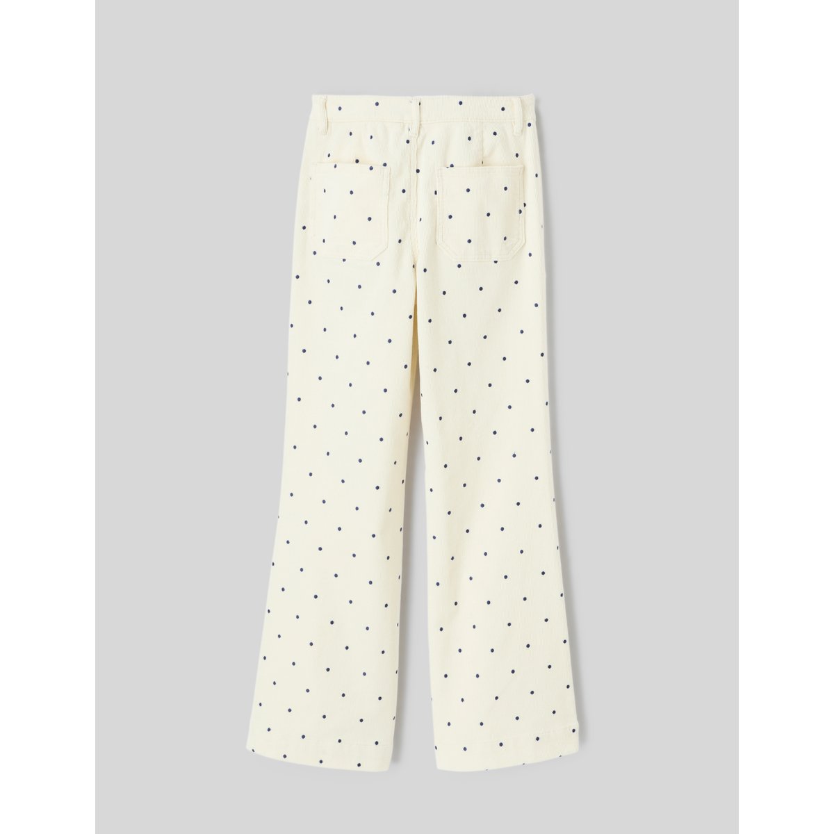 Pantalon imprimé coupe droite blanc écru, BZB