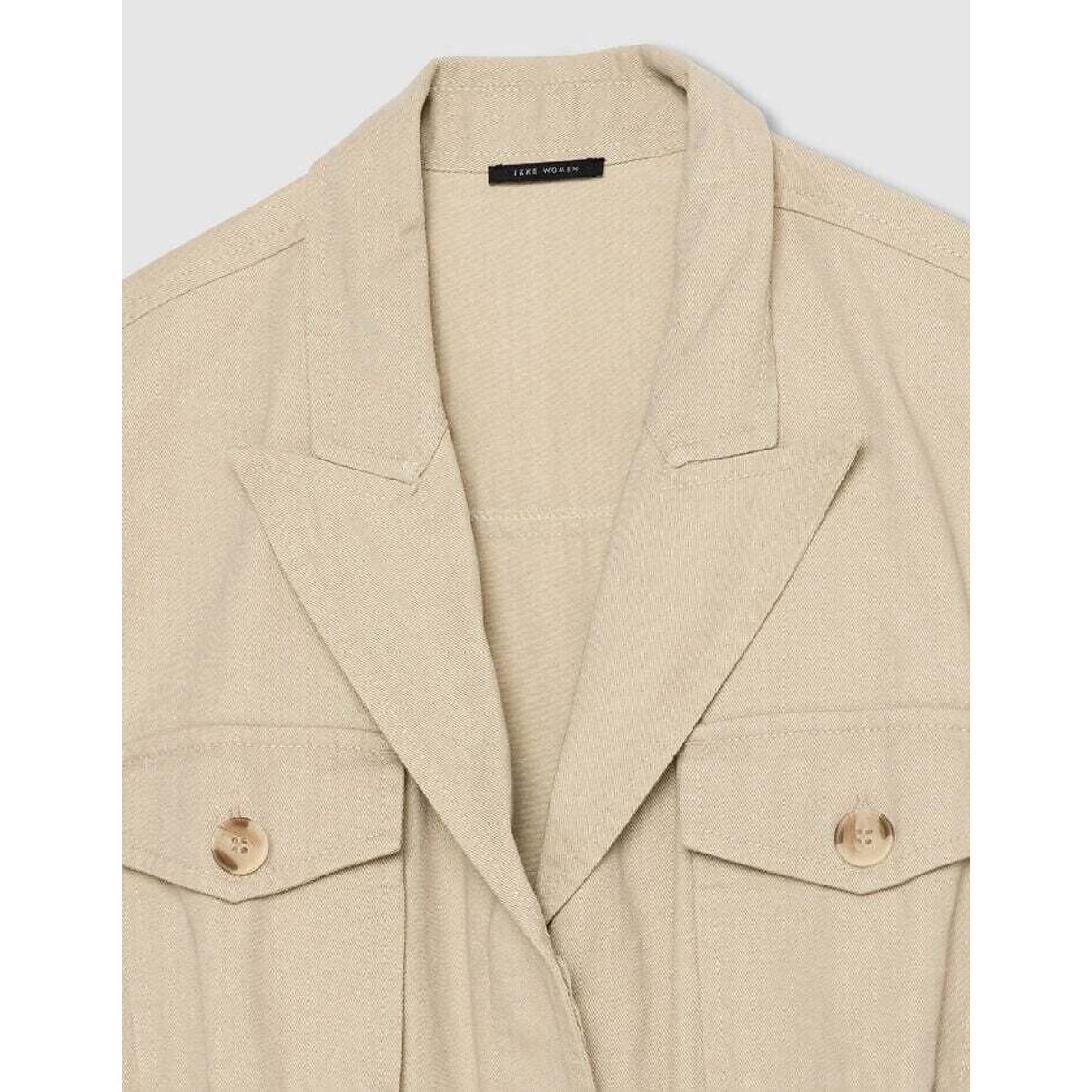 Robe saharienne longue sans manches beige, IKKS