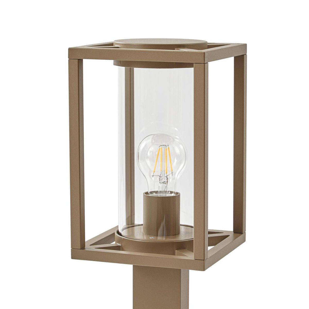 Luminaire extérieur en aluminium moderne marron, LUCANDE
