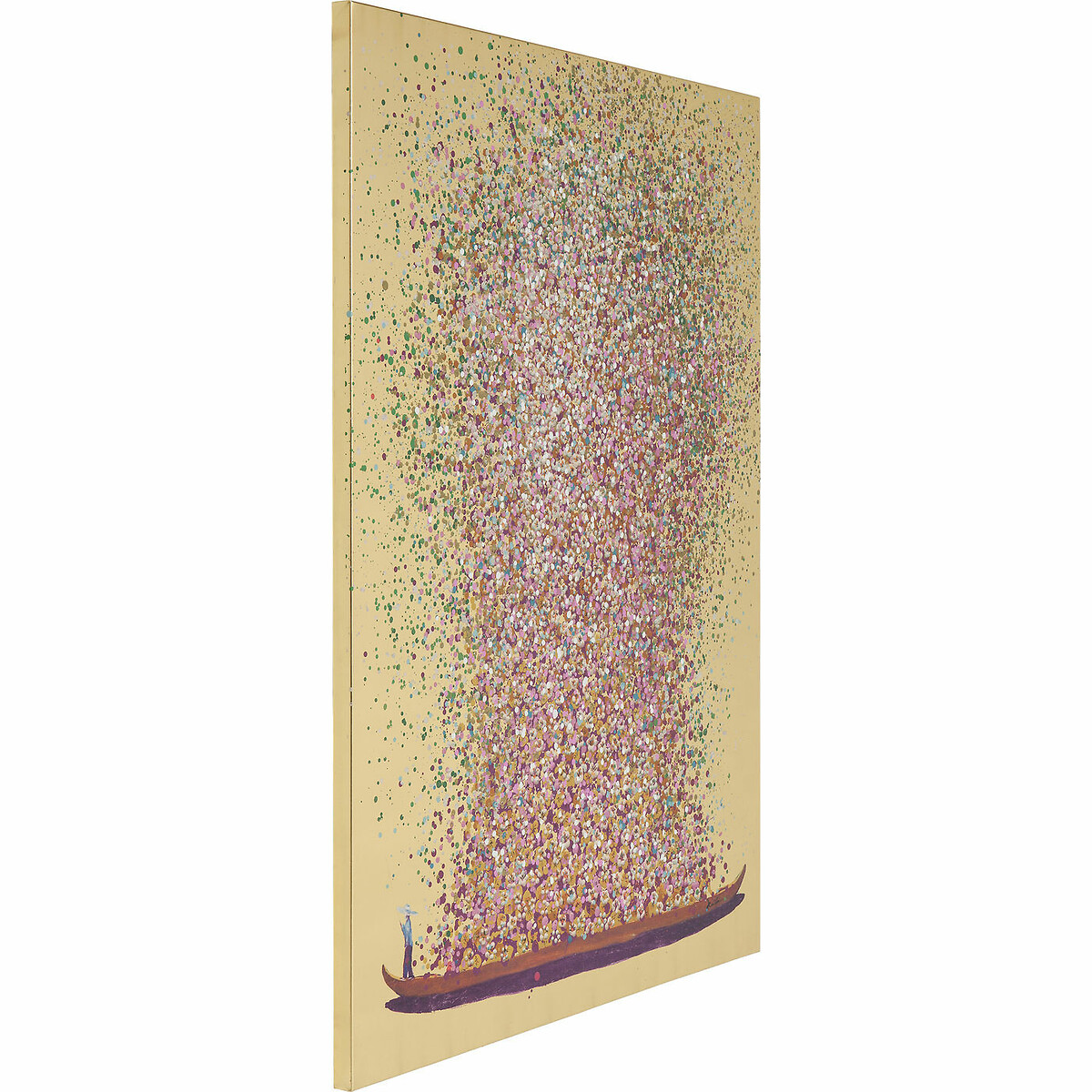 Picture Touched Flower Boat Gold Pink 80x100cm gold-coloured, KARE DESIGN
