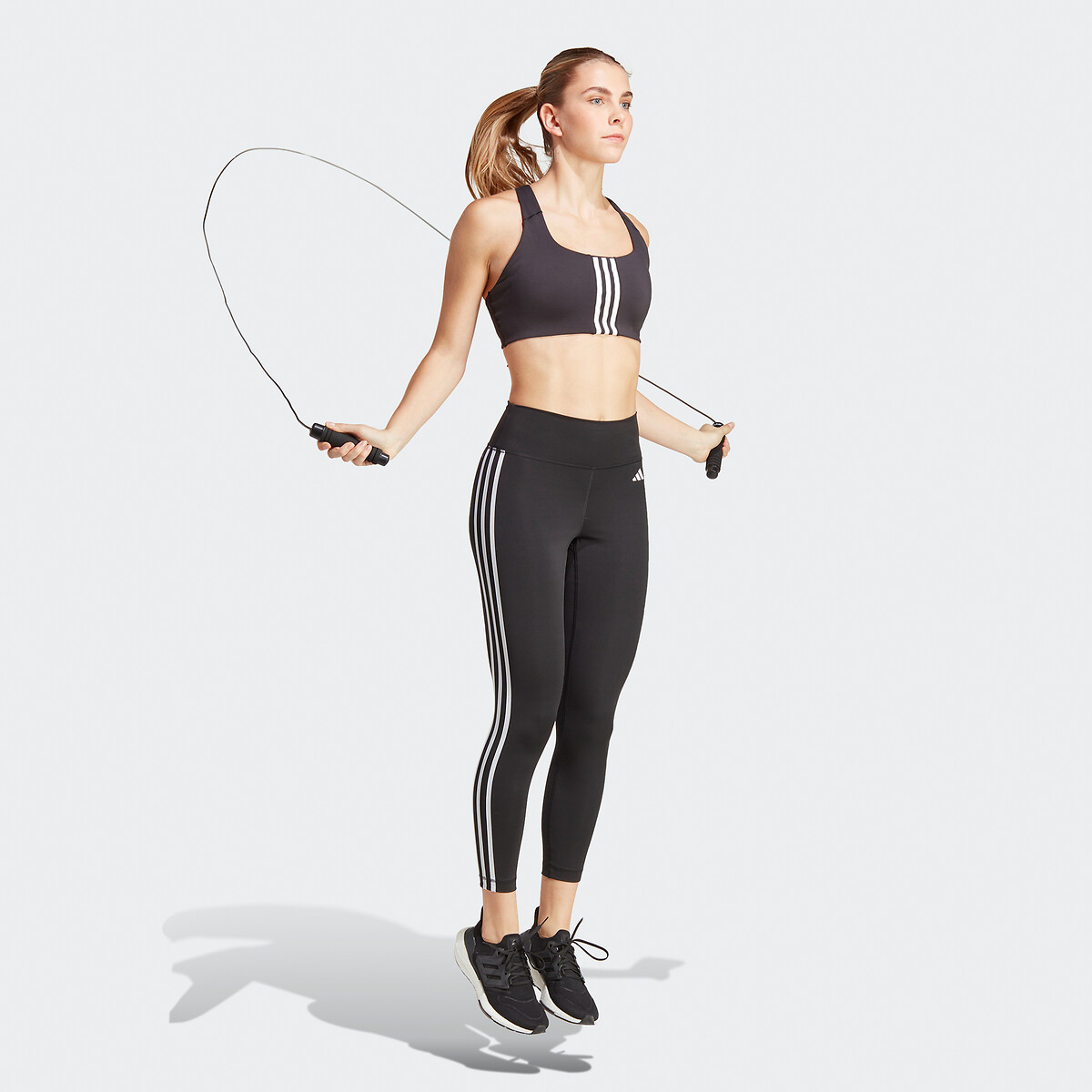 Legging taille haute 7/8 Essentials 3 Stripes noir, adidas Performance