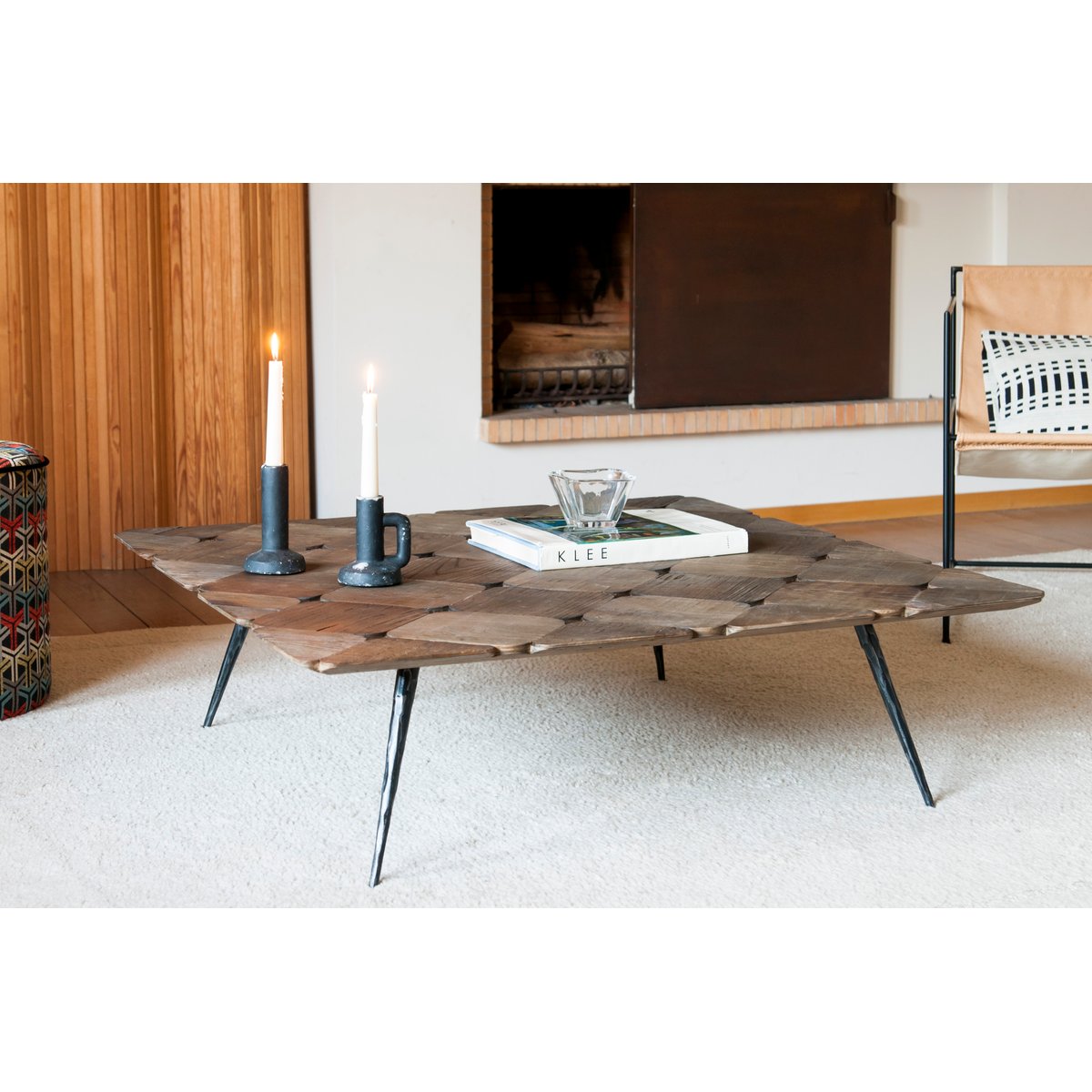 Table basse en orme LINCOLN bois foncé, PRODUIT INTERIEUR BRUT