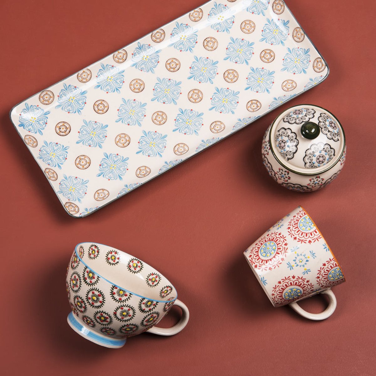 Coffret de 4 coupelles Bohème 11 cm multicolore, TABLE PASSION