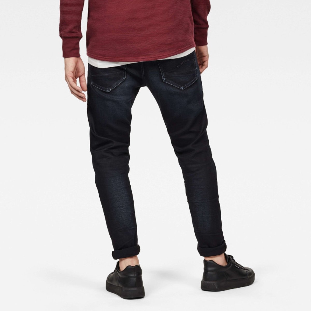 Jean noir avec une coupe slim à poches et des passants pour ceinture noir, G-Star RAW