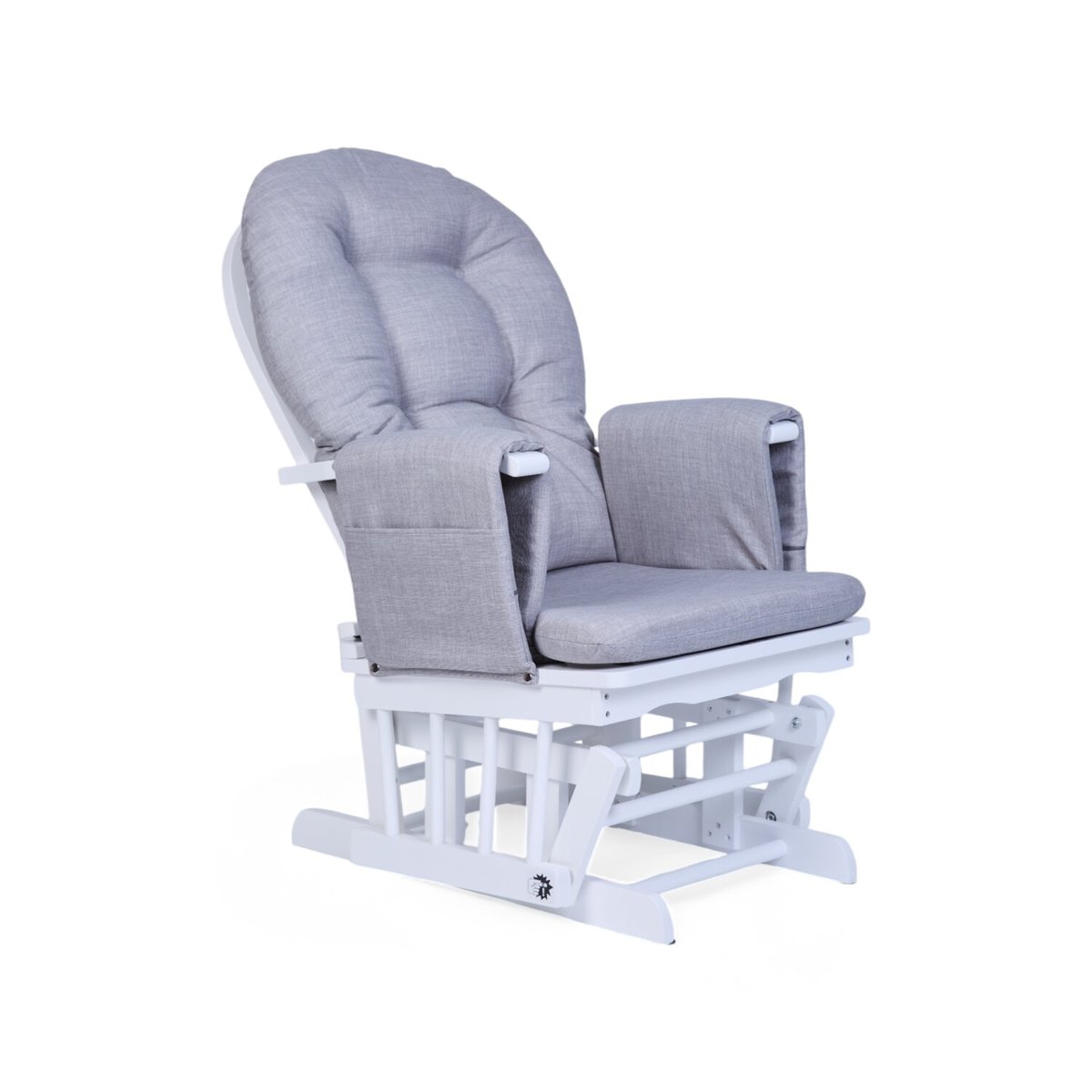 Fauteuil à bascule avec repose-pieds gris, CHILDHOME
