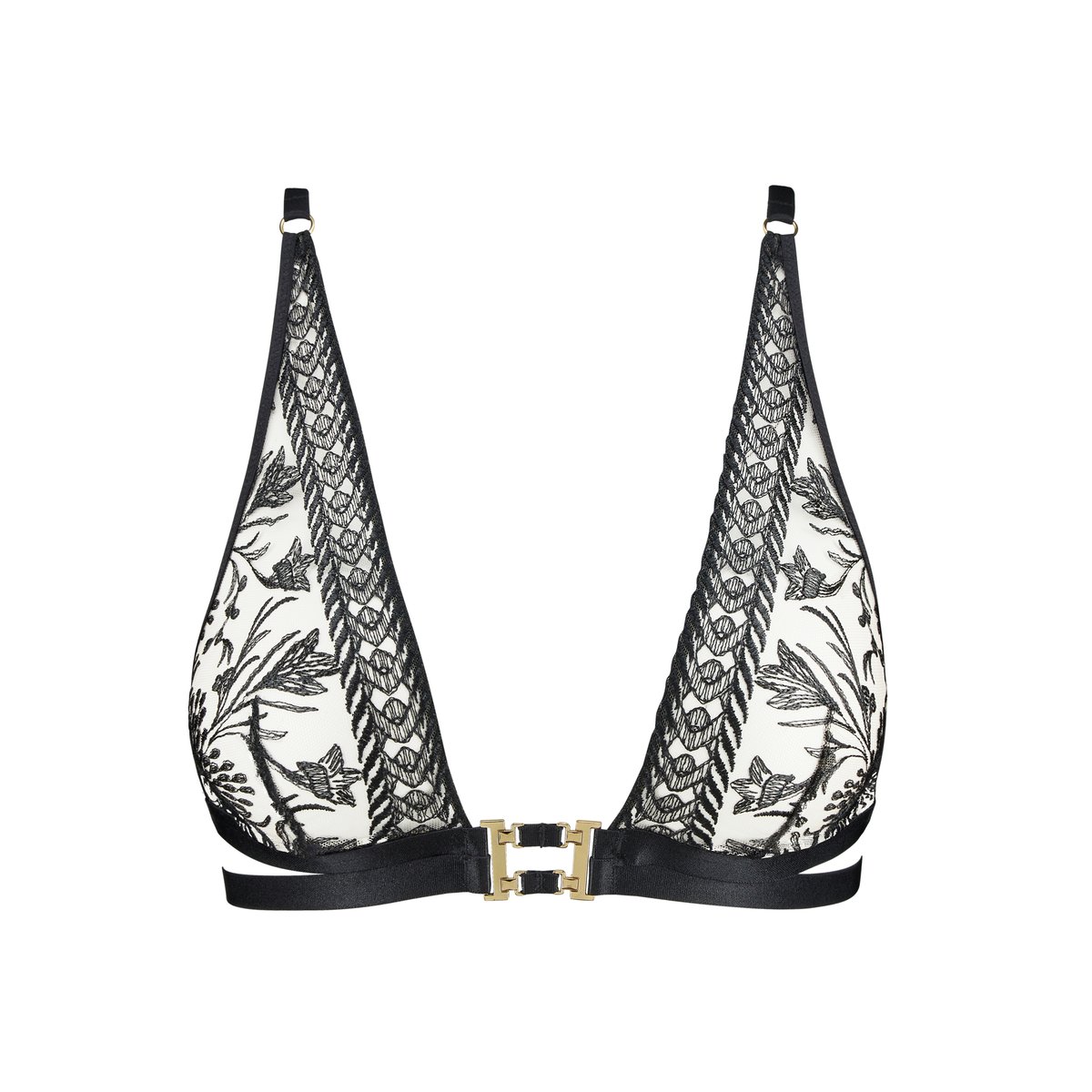 Soutien-gorge triangle bralette Magnetic Spell noir, AUBADE