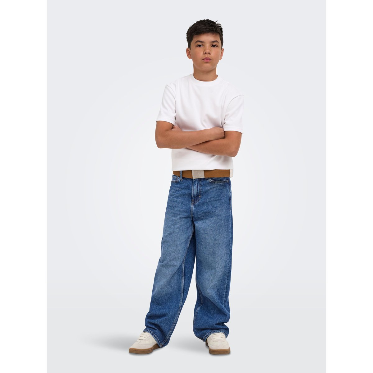 Jean À Jambe Large dark blue denim, ONLY & SONS JUNIOR