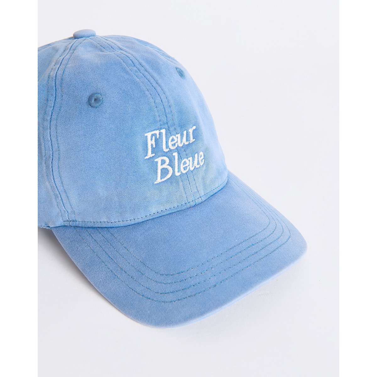 Casquette Fleur bleue brodé bleu, EMOI EMOI