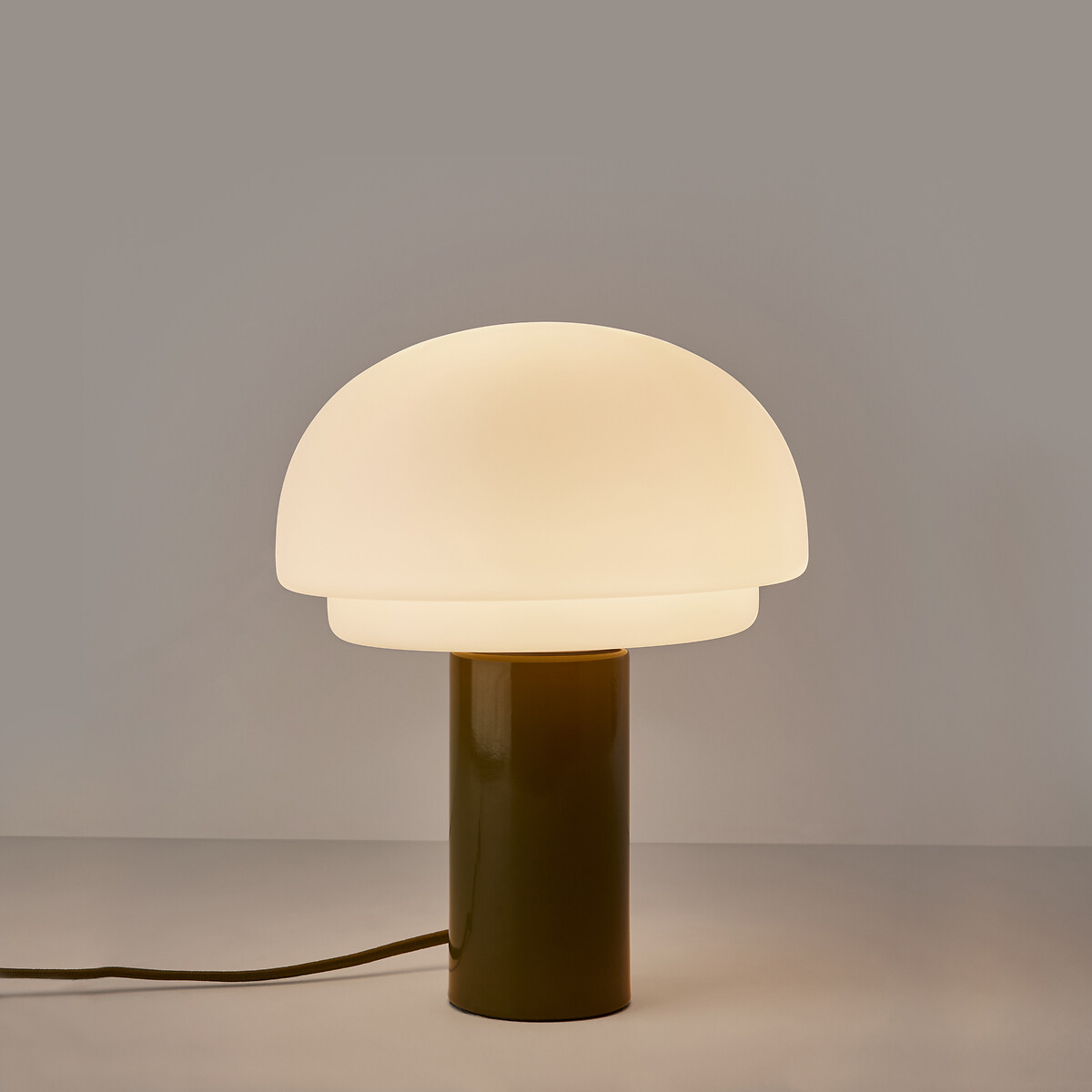 Agathilda Opaline/Iron Lamp, H27.5cm olive, LA REDOUTE INTERIEURS