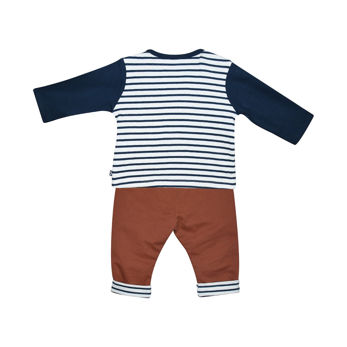 Tee shirt pantalon floriano maille bebe blanc, SUCRE D'ORGE